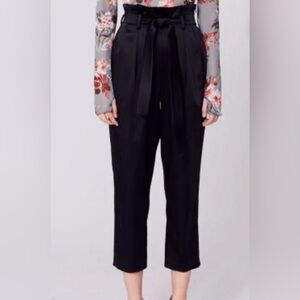 AMANDA UPRICHARD Tessi Satin Pants Small Black